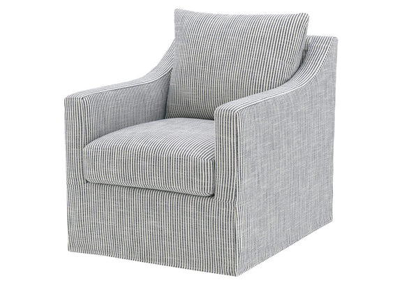 904137 Winter Upholstered Sloped Arm Accent Swivel Chair Grey