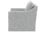 904137 Winter Upholstered Sloped Arm Accent Swivel Chair Grey