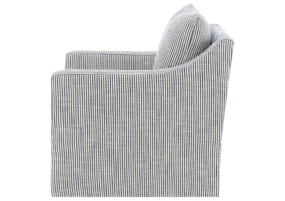 904137 Winter Upholstered Sloped Arm Accent Swivel Chair Grey