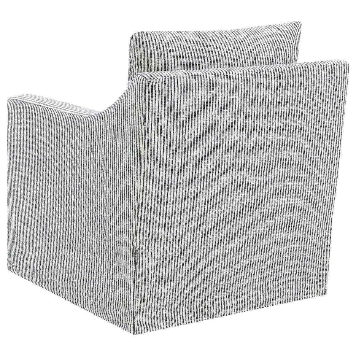 904137 Winter Upholstered Sloped Arm Accent Swivel Chair Grey