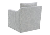 904137 Winter Upholstered Sloped Arm Accent Swivel Chair Grey