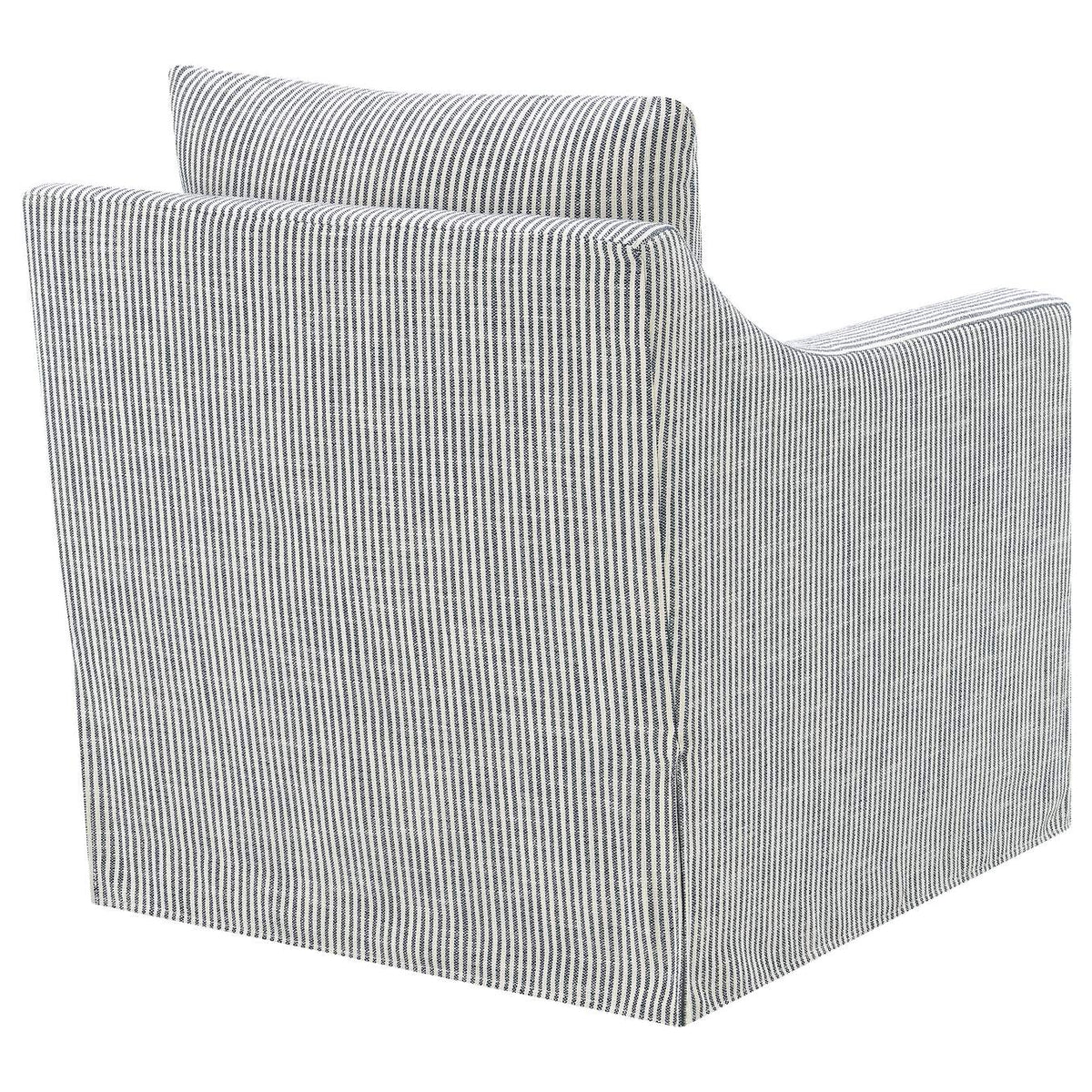 904137 Winter Upholstered Sloped Arm Accent Swivel Chair Grey