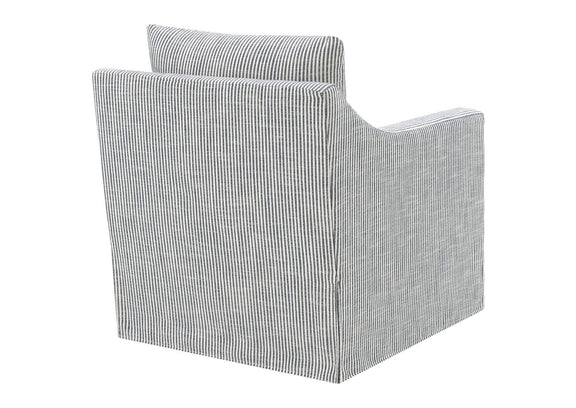 904137 Winter Upholstered Sloped Arm Accent Swivel Chair Grey