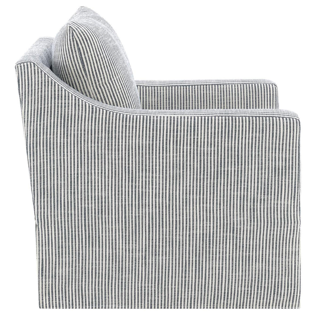 904137 Winter Upholstered Sloped Arm Accent Swivel Chair Grey