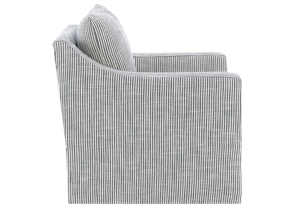 904137 Winter Upholstered Sloped Arm Accent Swivel Chair Grey