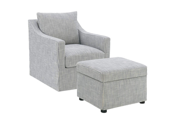 904137 Winter Upholstered Sloped Arm Accent Swivel Chair Grey