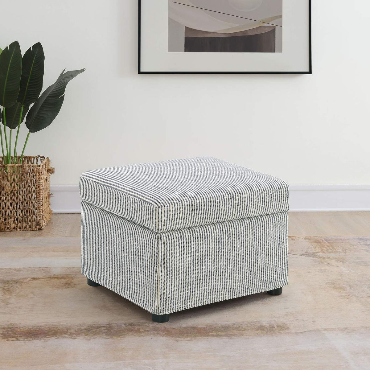 904138 Winter Upholstered Hydraulic Lift Top Storage Ottoman Grey