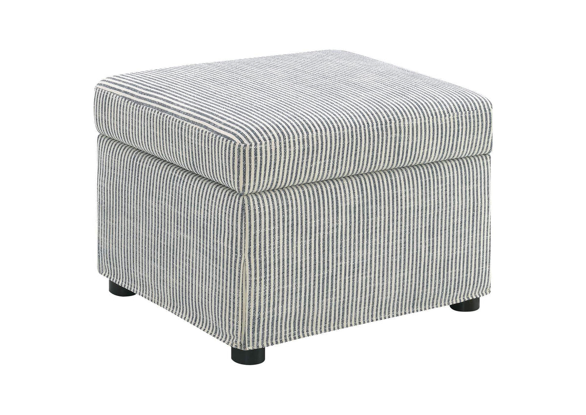 904138 Winter Upholstered Hydraulic Lift Top Storage Ottoman Grey