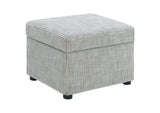 904138 Winter Upholstered Hydraulic Lift Top Storage Ottoman Grey