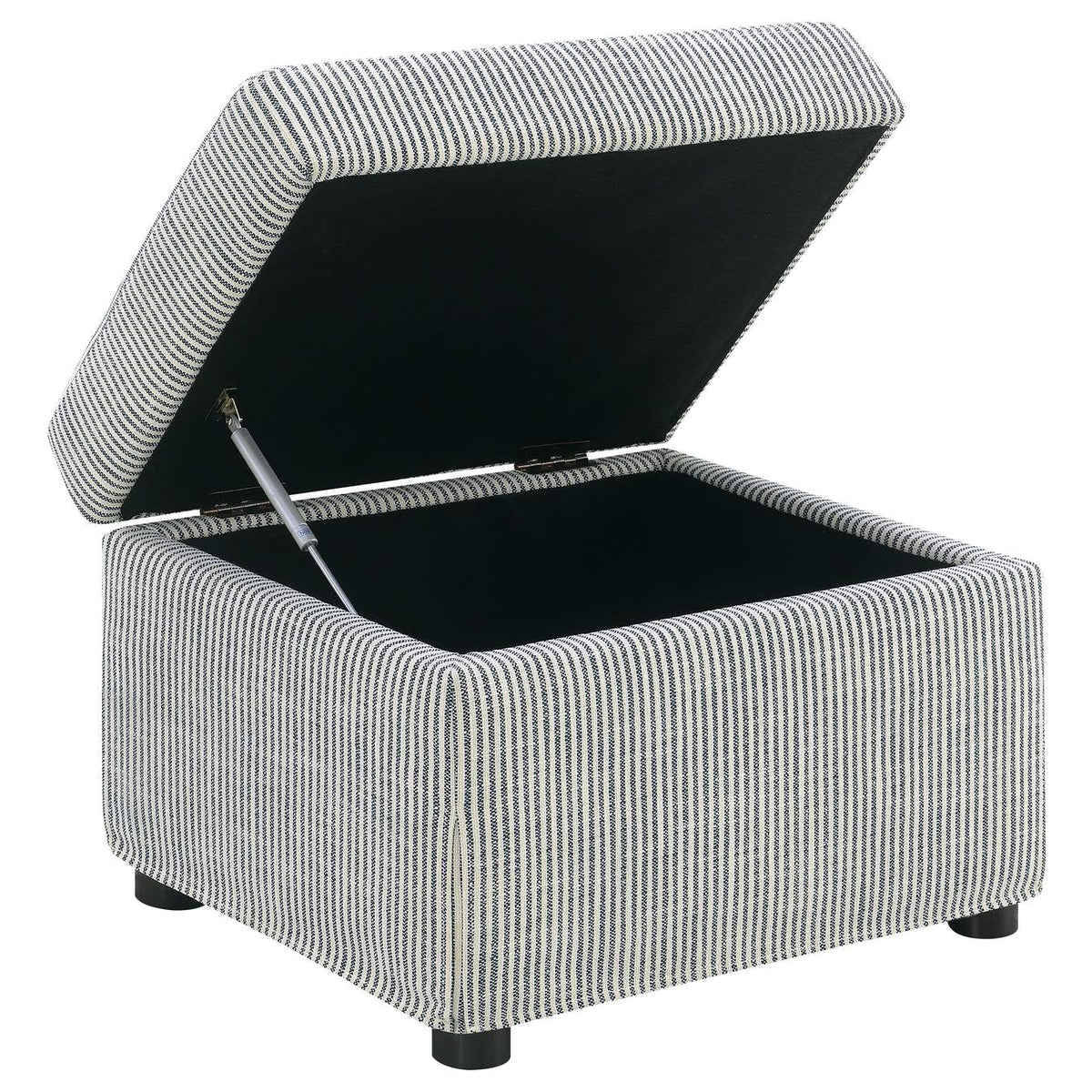 904138 Winter Upholstered Hydraulic Lift Top Storage Ottoman Grey