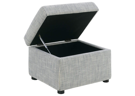 904138 Winter Upholstered Hydraulic Lift Top Storage Ottoman Grey