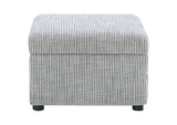 904138 Winter Upholstered Hydraulic Lift Top Storage Ottoman Grey