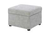 904138 Winter Upholstered Hydraulic Lift Top Storage Ottoman Grey