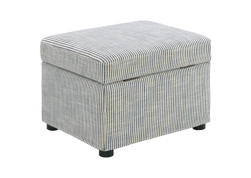 904138 Winter Upholstered Hydraulic Lift Top Storage Ottoman Grey
