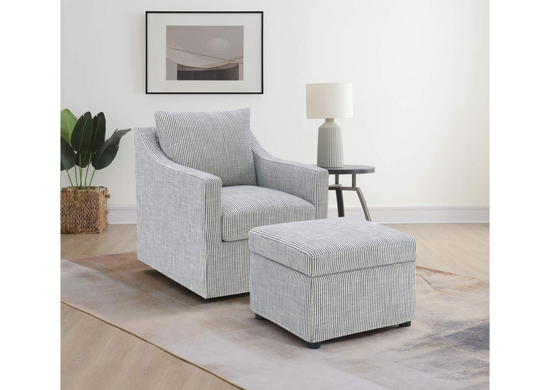 904138 Winter Upholstered Hydraulic Lift Top Storage Ottoman Grey