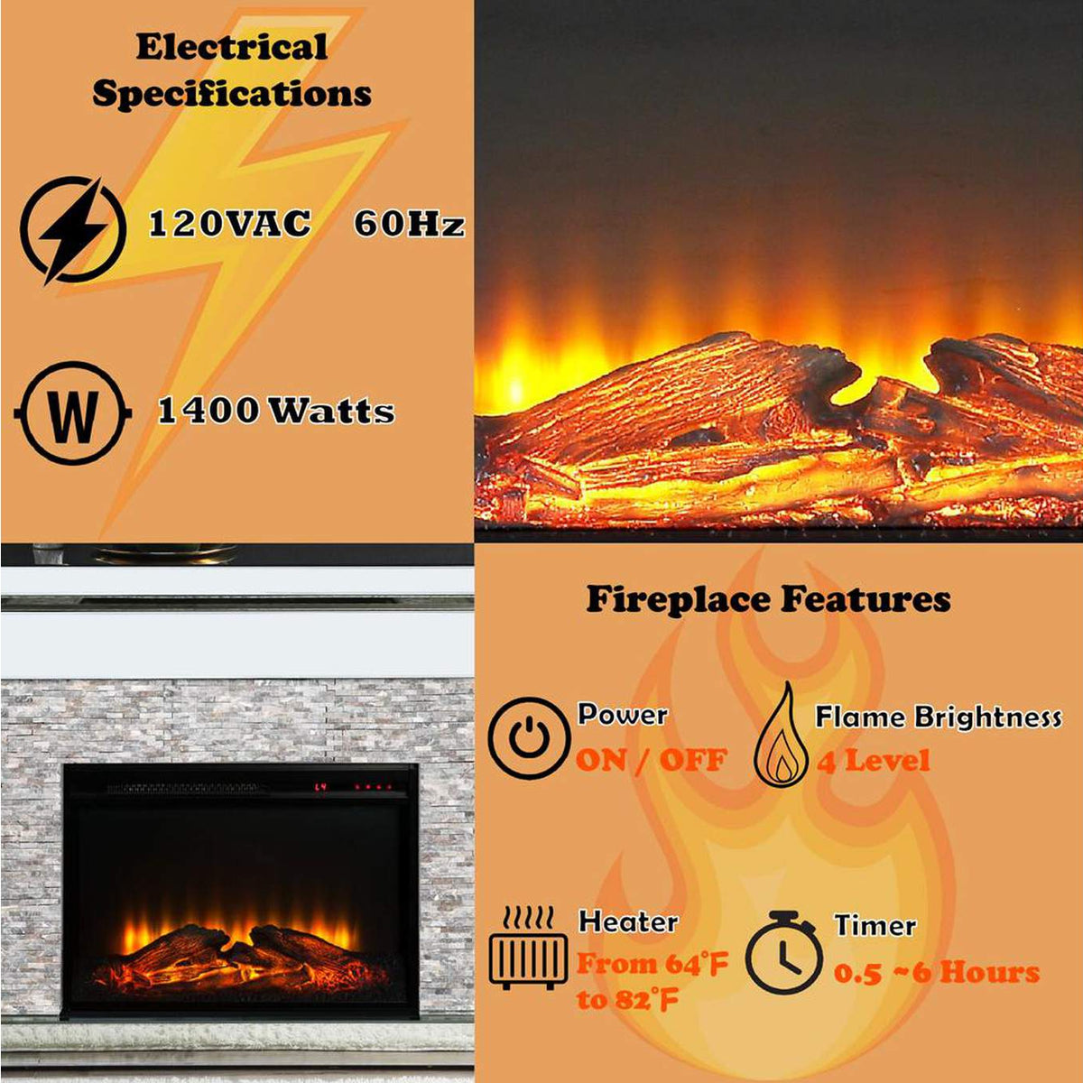 90522 Laksha Fireplace