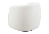 905726 Hudson Faux Sheepskin Upholstered Swivel Chair Natural