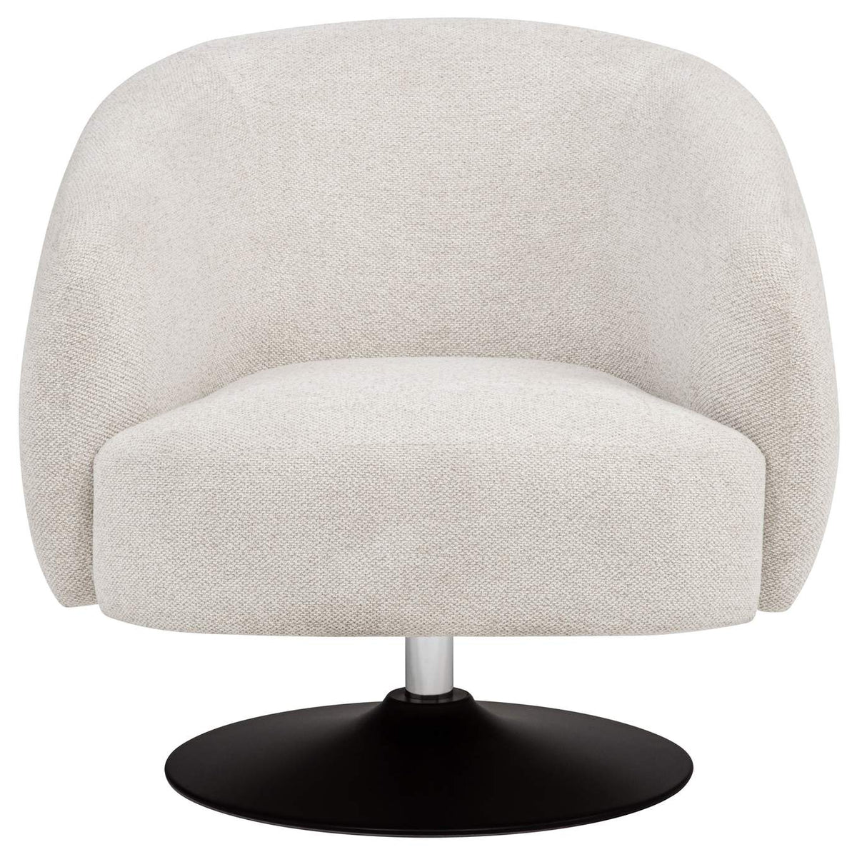 905739 Dave Upholstered Barrel Back Swivel Club Chair Beige