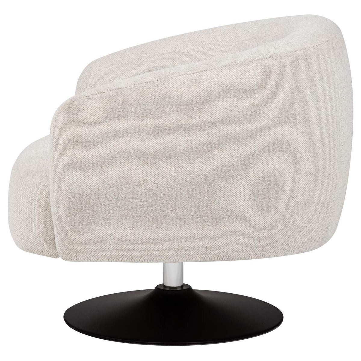 905739 Dave Upholstered Barrel Back Swivel Club Chair Beige