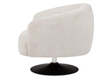 905739 Dave Upholstered Barrel Back Swivel Club Chair Beige