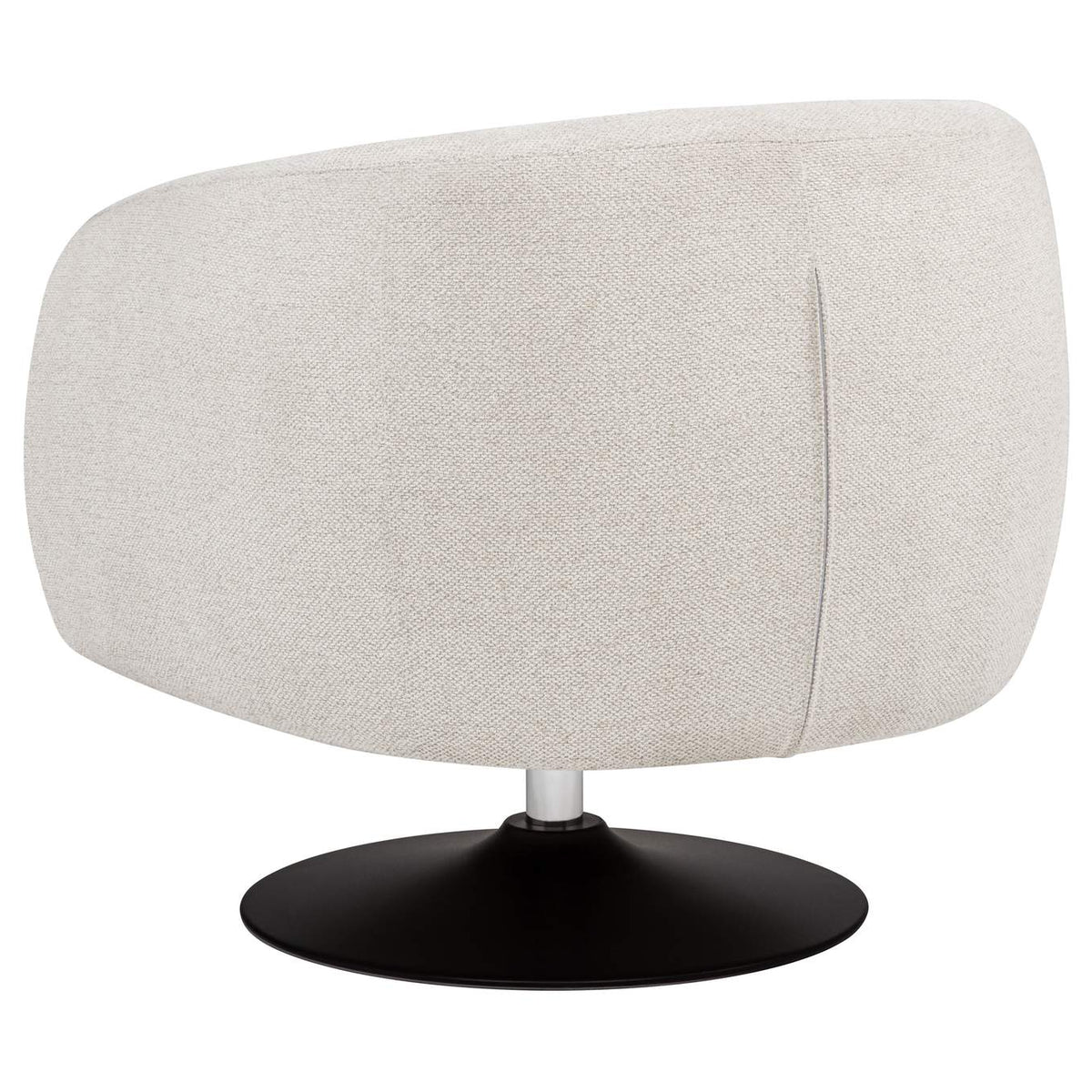 905739 Dave Upholstered Barrel Back Swivel Club Chair Beige