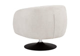 905739 Dave Upholstered Barrel Back Swivel Club Chair Beige