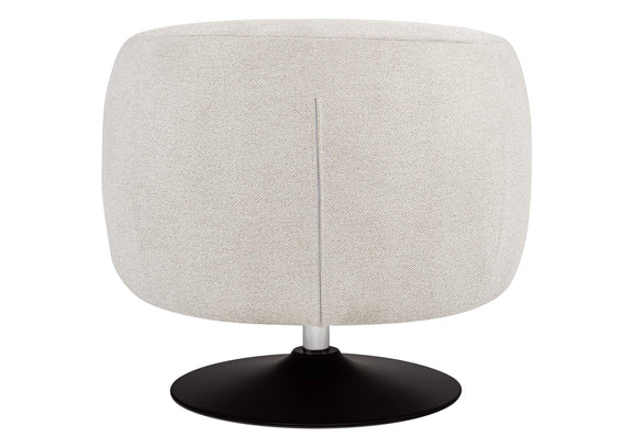 905739 Dave Upholstered Barrel Back Swivel Club Chair Beige