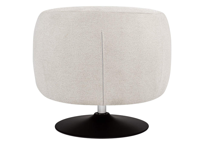 905739 Dave Upholstered Barrel Back Swivel Club Chair Beige