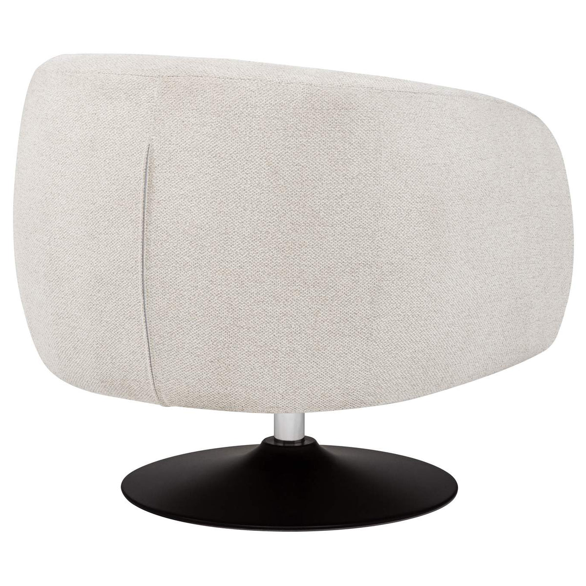 905739 Dave Upholstered Barrel Back Swivel Club Chair Beige