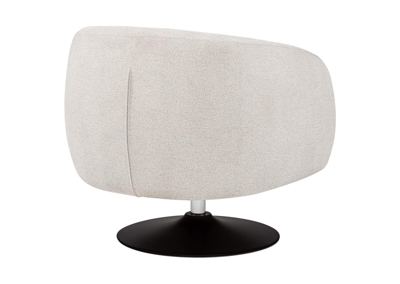 905739 Dave Upholstered Barrel Back Swivel Club Chair Beige