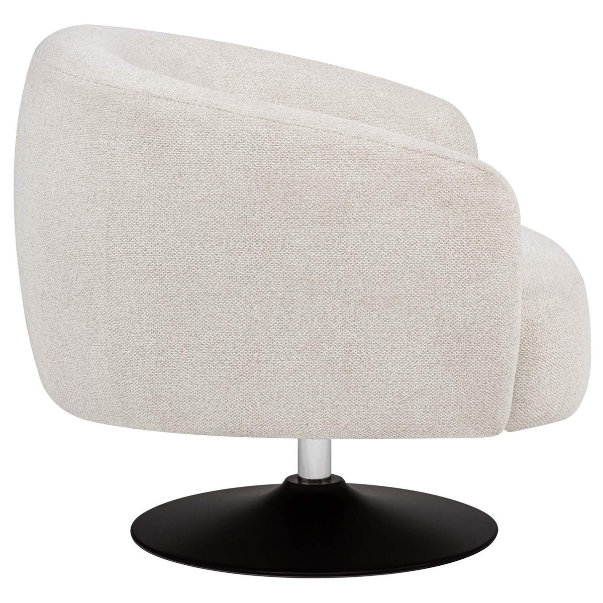 905739 Dave Upholstered Barrel Back Swivel Club Chair Beige