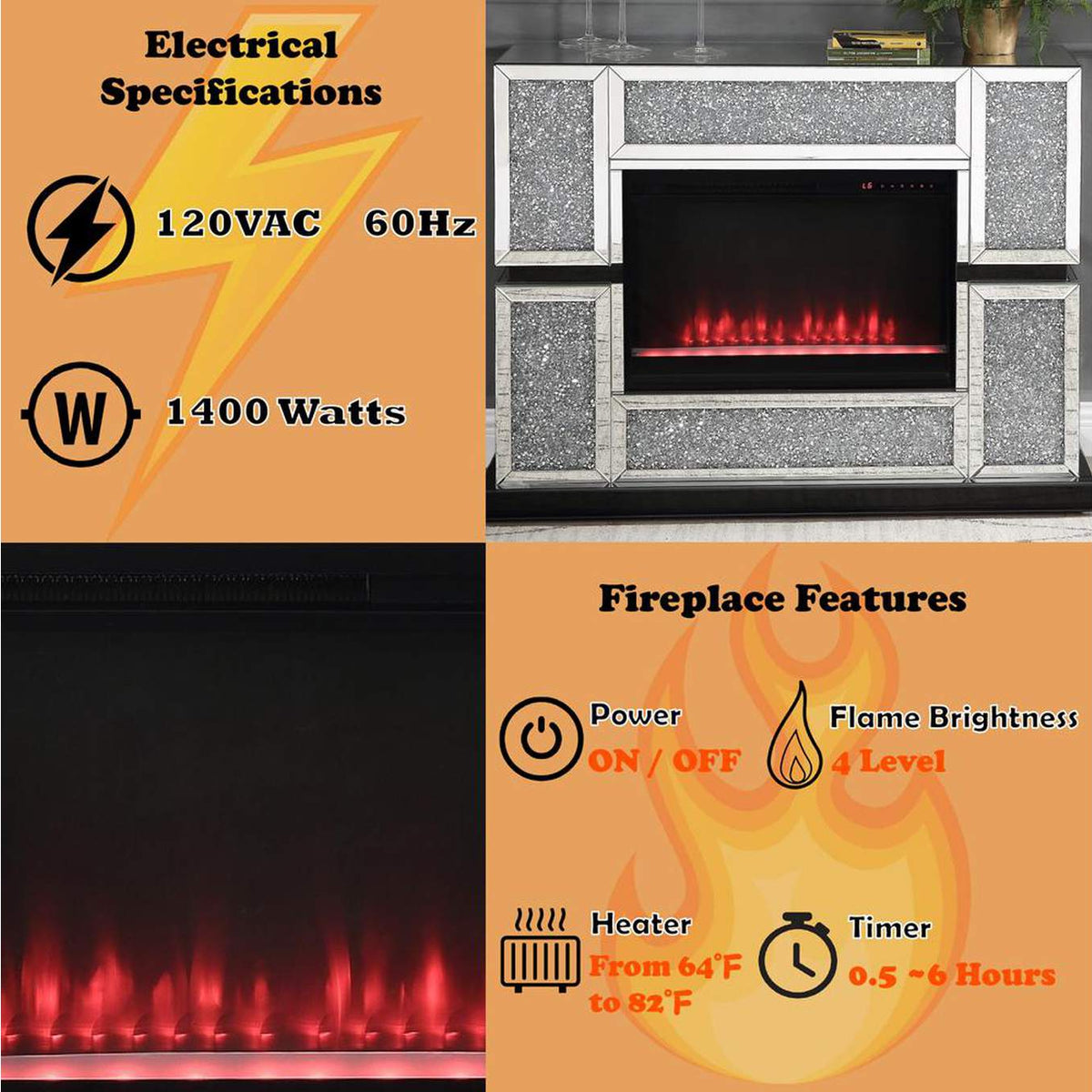 90660 Noralie Fireplace