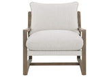 907509 Geneva Boucle Upholstered Wood Arm Accent Chair Sand