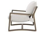 907509 Geneva Boucle Upholstered Wood Arm Accent Chair Sand