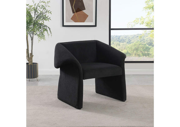 907524 Ramsey Upholstered Sloped Arm Accent Chair Black