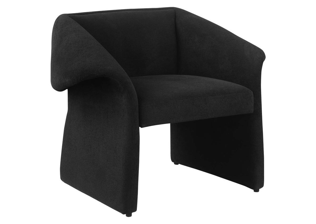 907524 Ramsey Upholstered Sloped Arm Accent Chair Black
