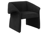 907524 Ramsey Upholstered Sloped Arm Accent Chair Black
