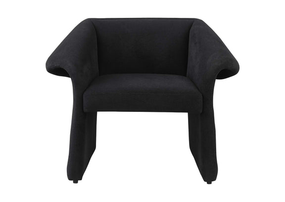 907524 Ramsey Upholstered Sloped Arm Accent Chair Black