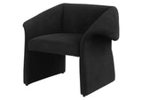 907524 Ramsey Upholstered Sloped Arm Accent Chair Black