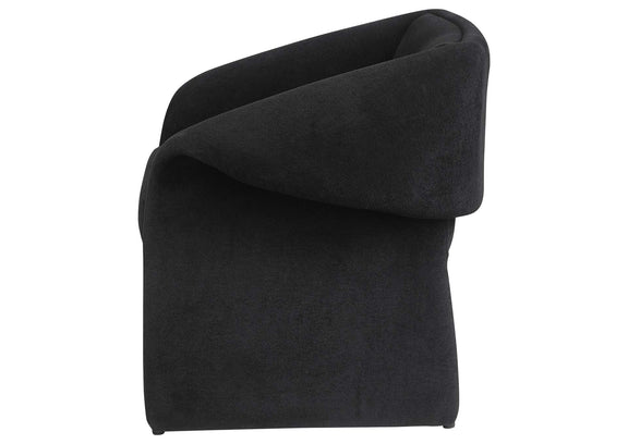 907524 Ramsey Upholstered Sloped Arm Accent Chair Black