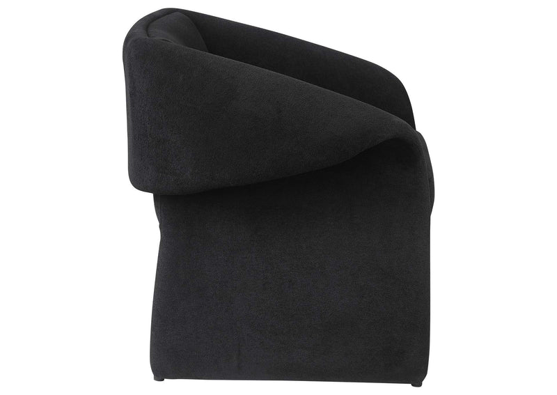 907524 Ramsey Upholstered Sloped Arm Accent Chair Black