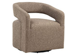 907538 Westhill Boucle Upholstered Swivel Accent Chair Rocky Road