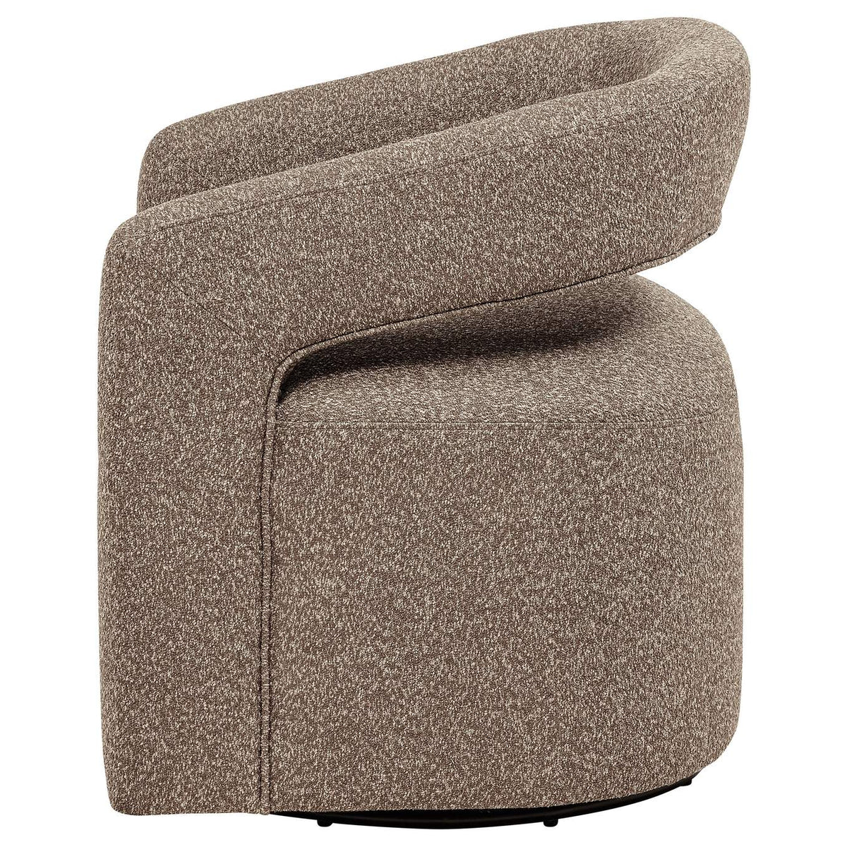 907538 Westhill Boucle Upholstered Swivel Accent Chair Rocky Road