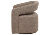 907538 Westhill Boucle Upholstered Swivel Accent Chair Rocky Road