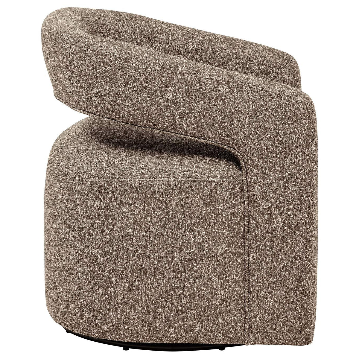 907538 Westhill Boucle Upholstered Swivel Accent Chair Rocky Road