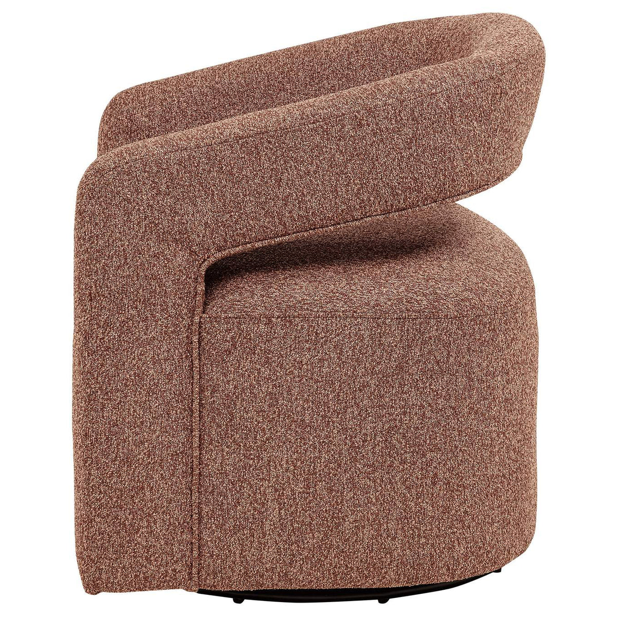 907539 Westhill Boucle Upholstered Swivel Accent Chair Berry