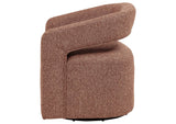 907539 Westhill Boucle Upholstered Swivel Accent Chair Berry