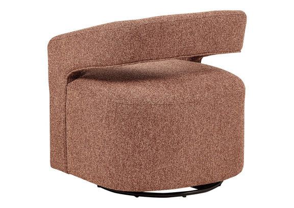 907539 Westhill Boucle Upholstered Swivel Accent Chair Berry