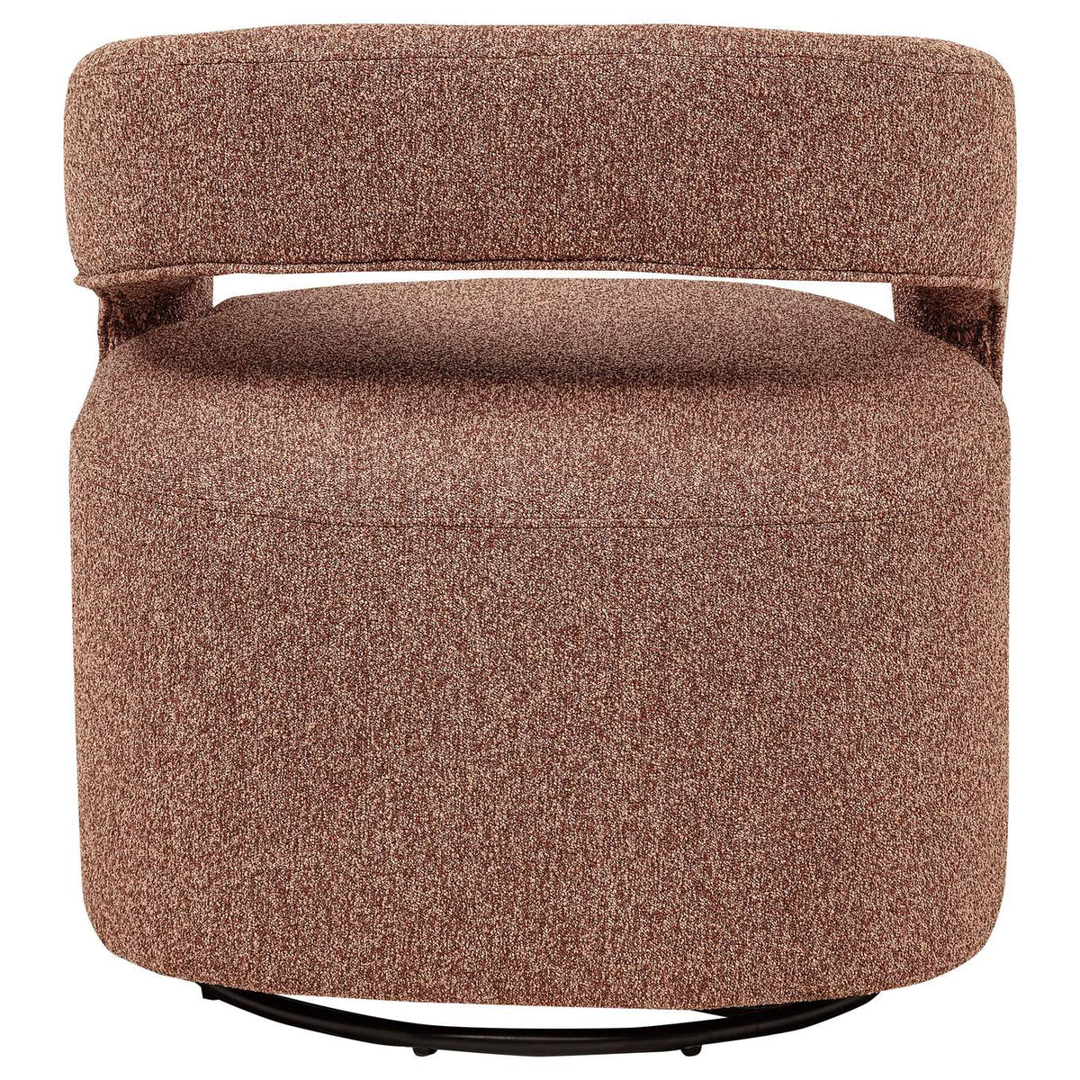 907539 Westhill Boucle Upholstered Swivel Accent Chair Berry