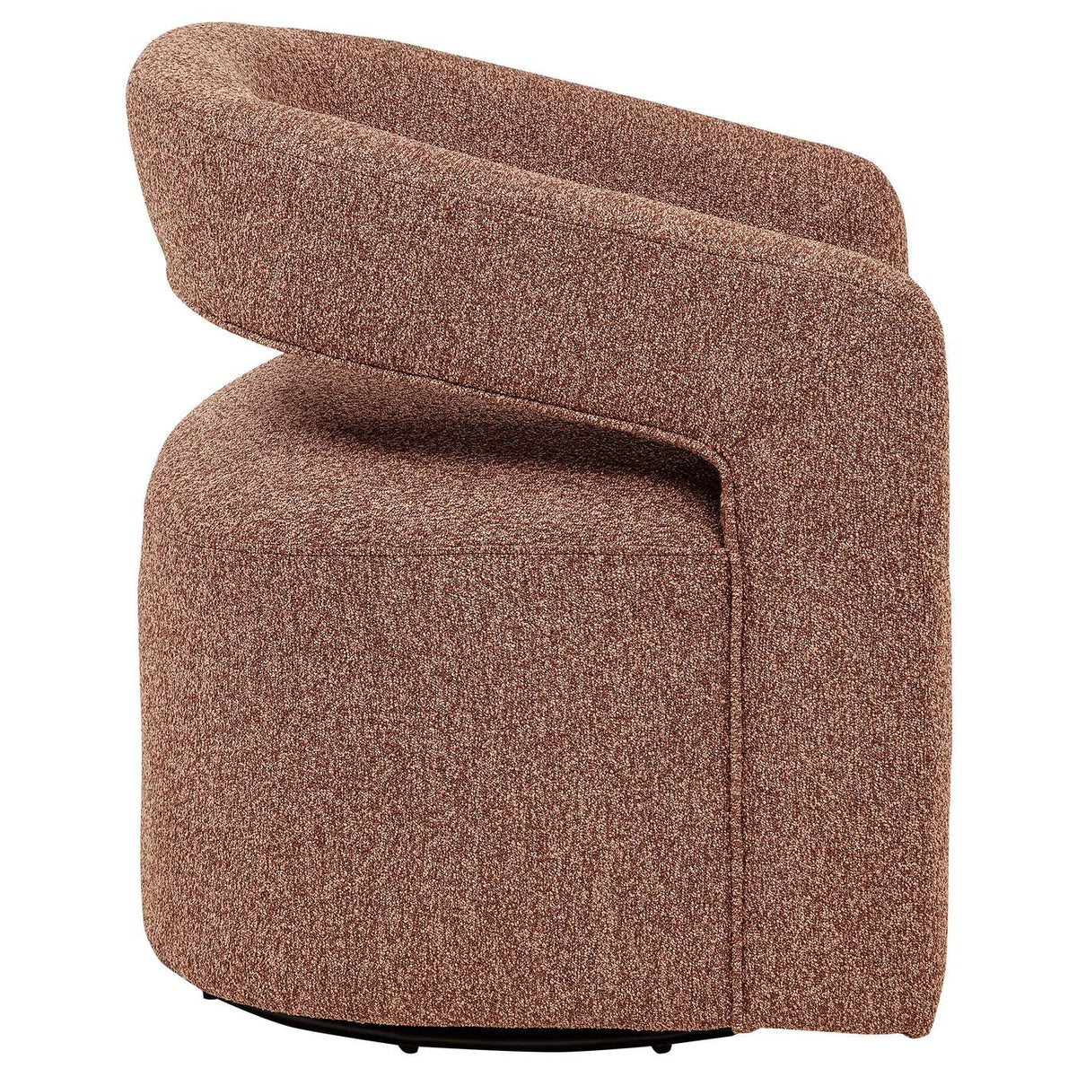 907539 Westhill Boucle Upholstered Swivel Accent Chair Berry